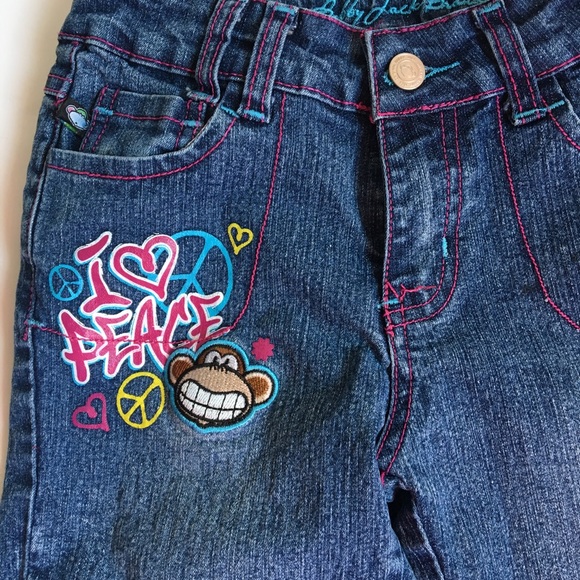 Bobby Jack Brand Stretch Denim Jeans Girls Size 7 - Picture 3 of 10